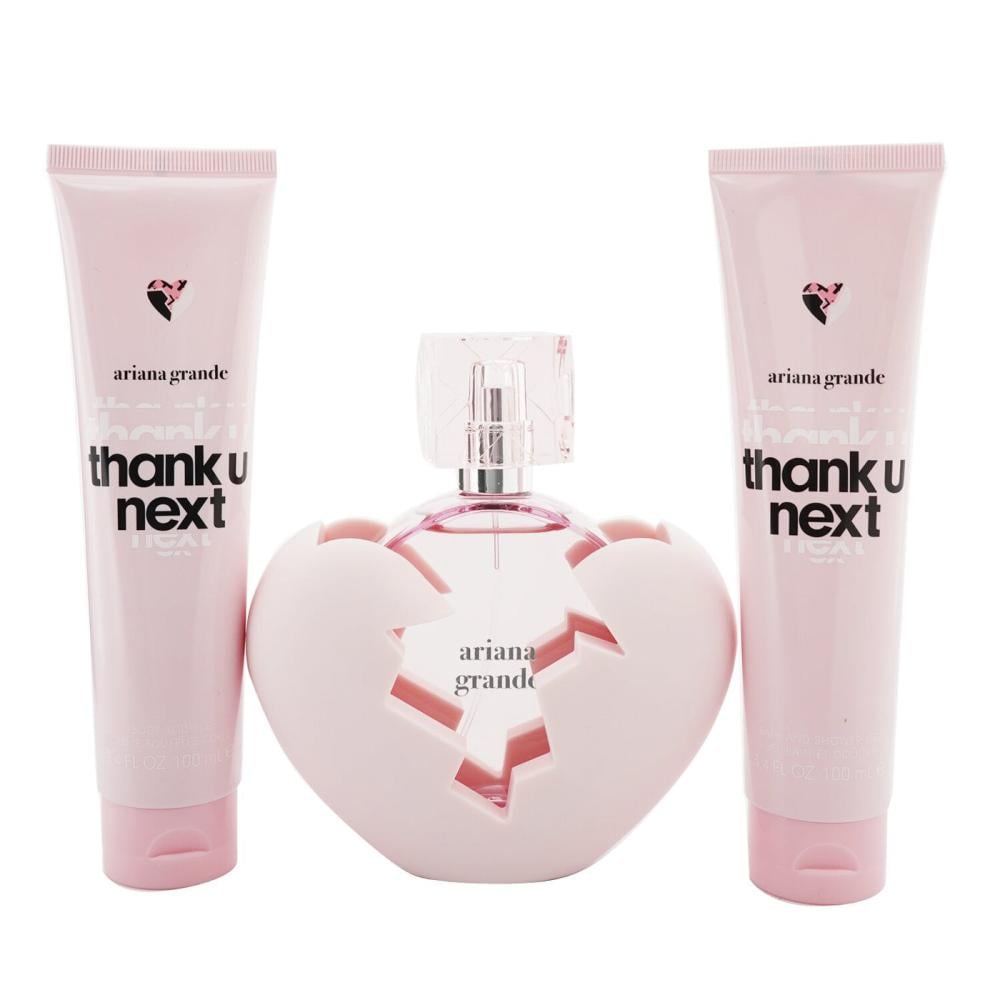 Ariana Grande Thank U Next Women's Fragrance Gift Set (EDP 100ml + Souffle Cream 100ml + Shower Gel 100ml)