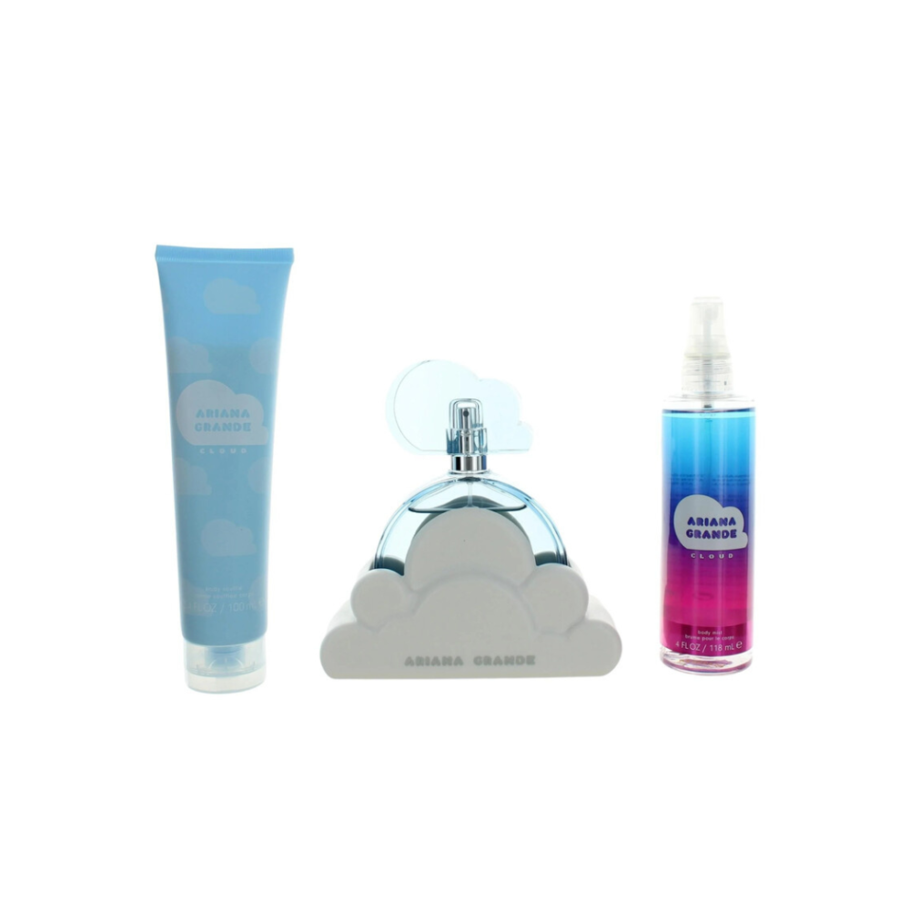 Ariana Grande Cloud Eau de Parfum for Women 100ml, Body Mist 118ml, Body Souffle 100ml 3 Pieces