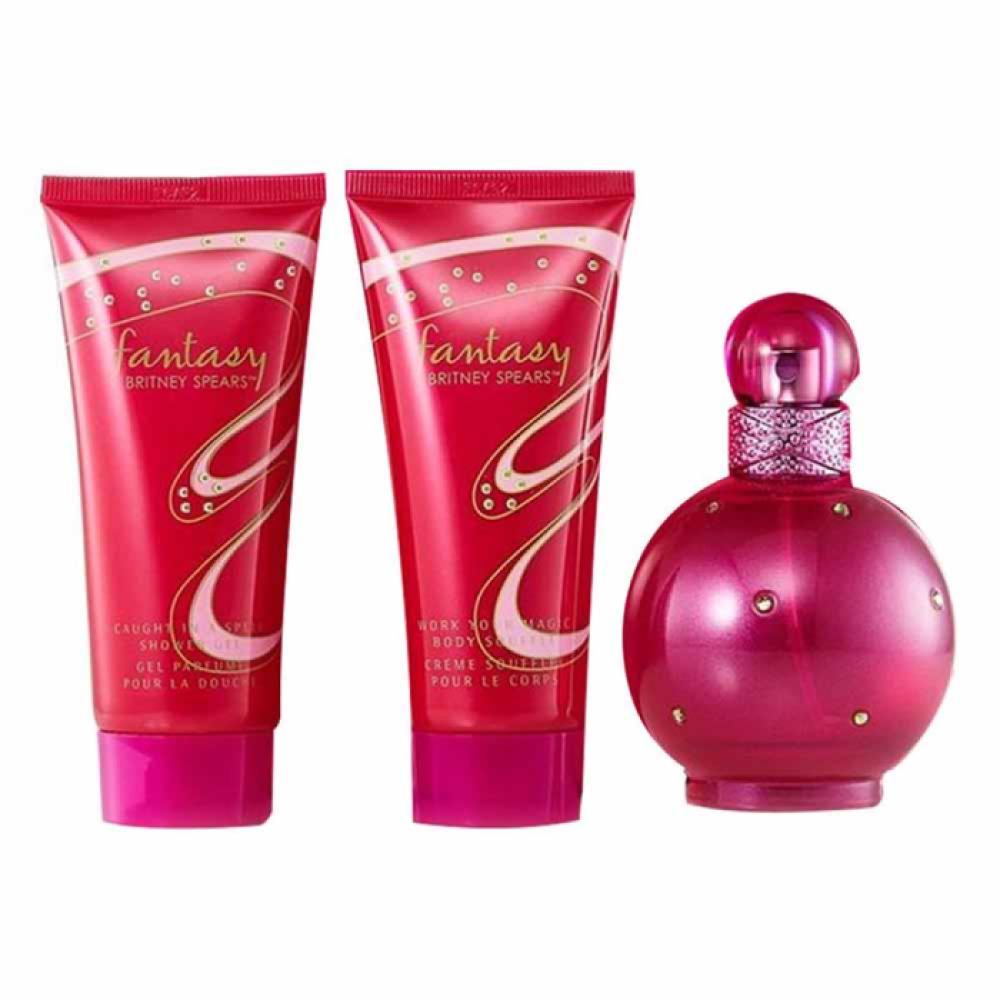 Britney Spears Fantasy EDP 100ml + Body Souffle 100ml + Shower Gel 100ml Set