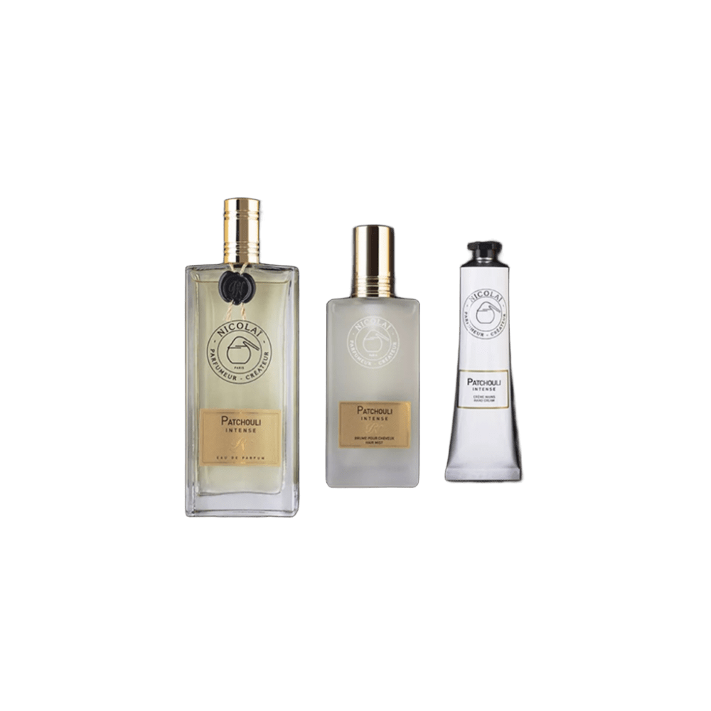 طقم عطر باتشولي من ناكولاي عطر انتنس 100 مل + كريم 50 مل + عطر الشعر 30 مل