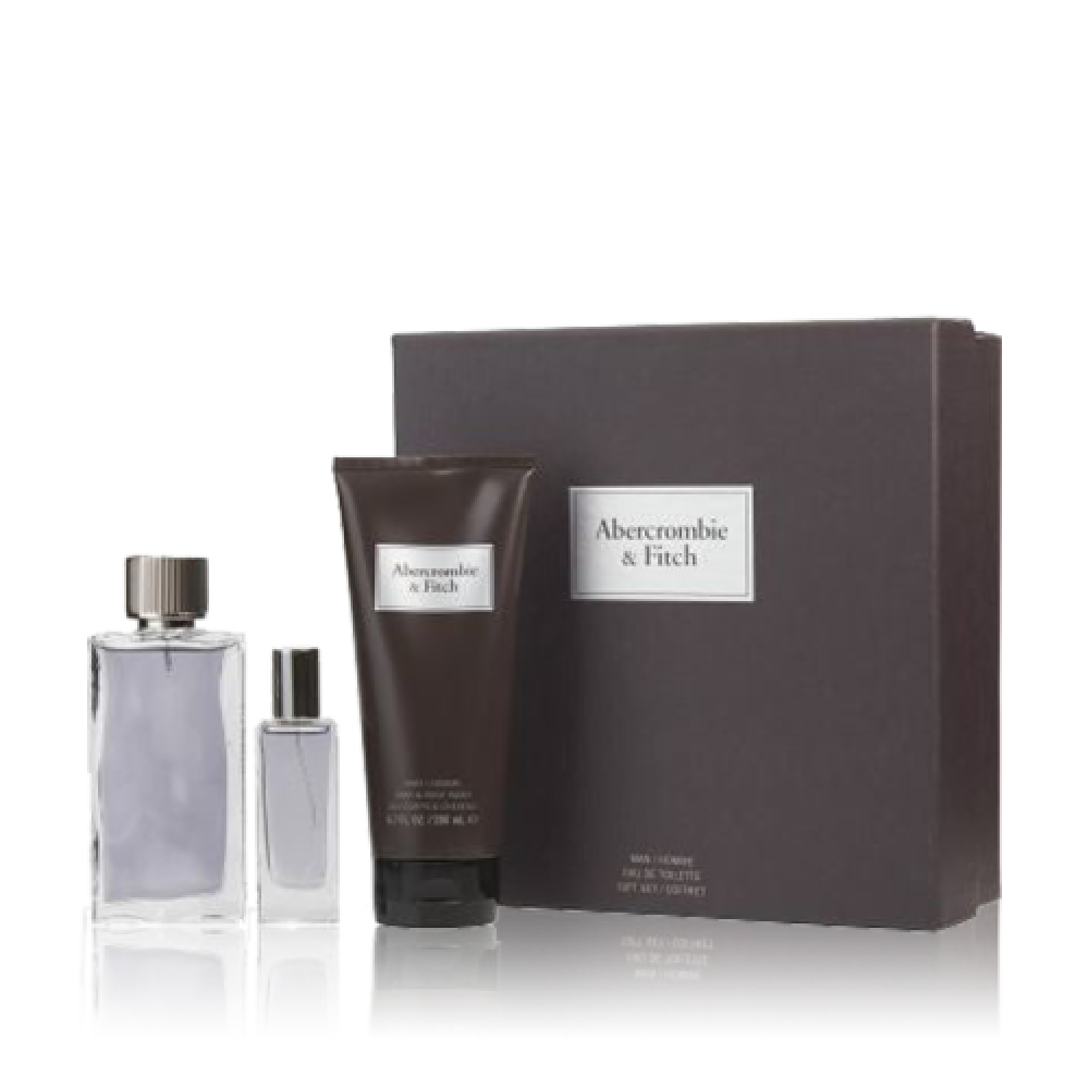Abercrombie & Fitch First Instinct Man Eau de Toilette 100ml + Eau de Toilette Travel Spray 15ml + Hair & Body Wash 200ml Set