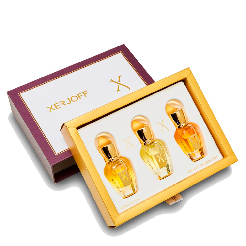 Xerjoff Discovery Set IV Piccoava Dama Parfum, La Capitale Parfum, More Than Words Eau De Parfum Unisex 15x3ml