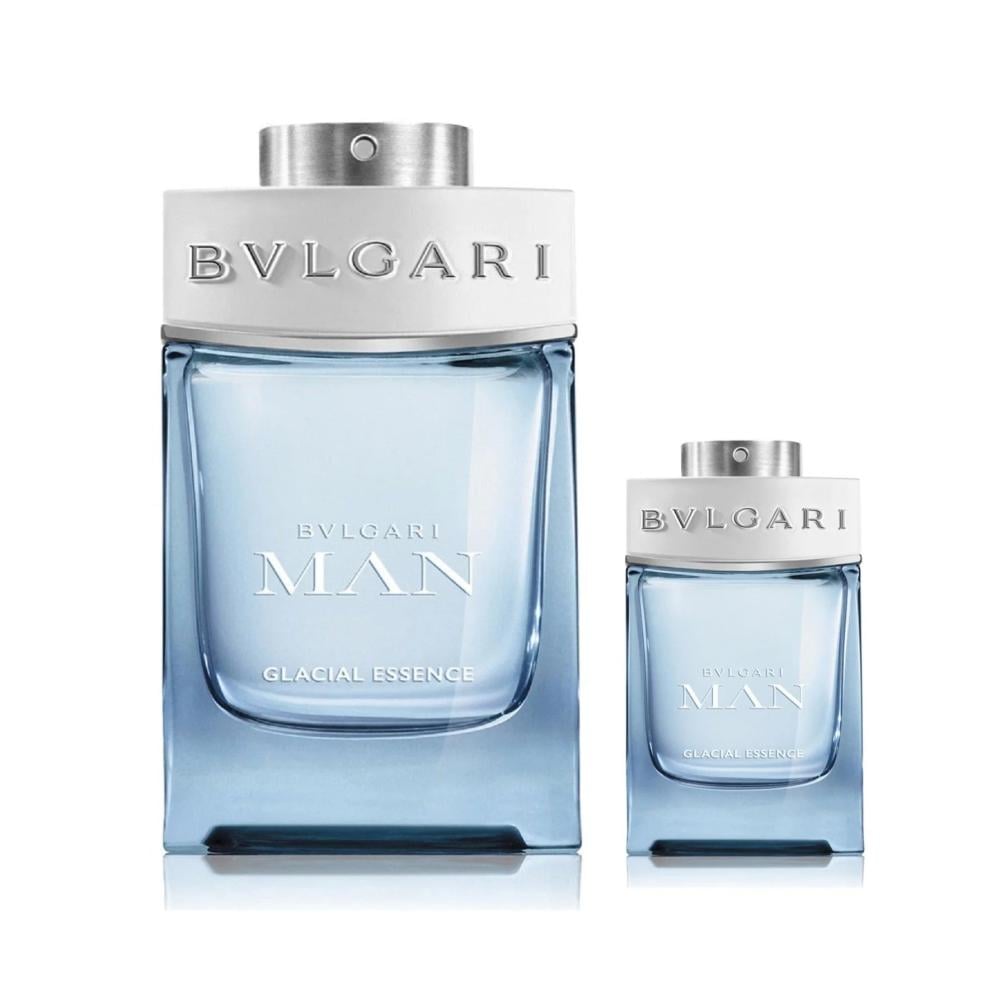 طقم عطر بولغاري مان جلاشيال إيسينس للرجال أو دو بارفان 100 مل + أو دو بارفان 15 مل