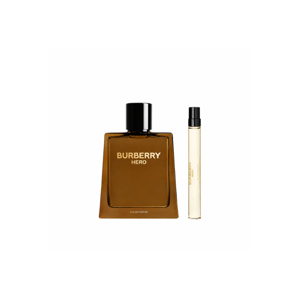 Burberry Hero Eau de Parfum Set for Men, 100ml EDP, 10ml Travel Spray, 2-piece